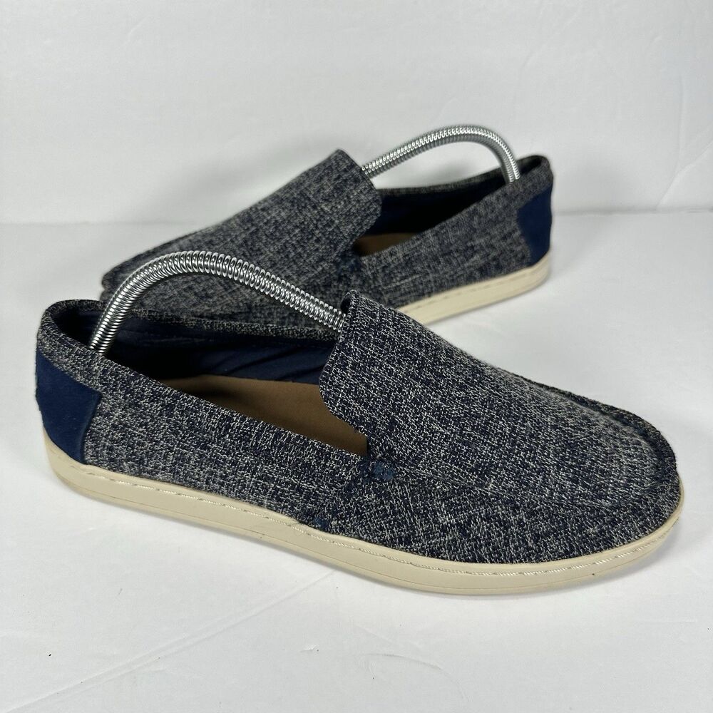TOMS Men’s Paseo Slip-On Loafers - Navy Blue Heather Tweed - Size 9